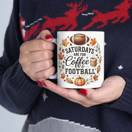 Fall Coffee Mug – Sweater Weather & Cozy Fall Ceramic Mug | Autumn Coffee Cup | Cute Pumpkin Season Gift | 11oz & 15oz