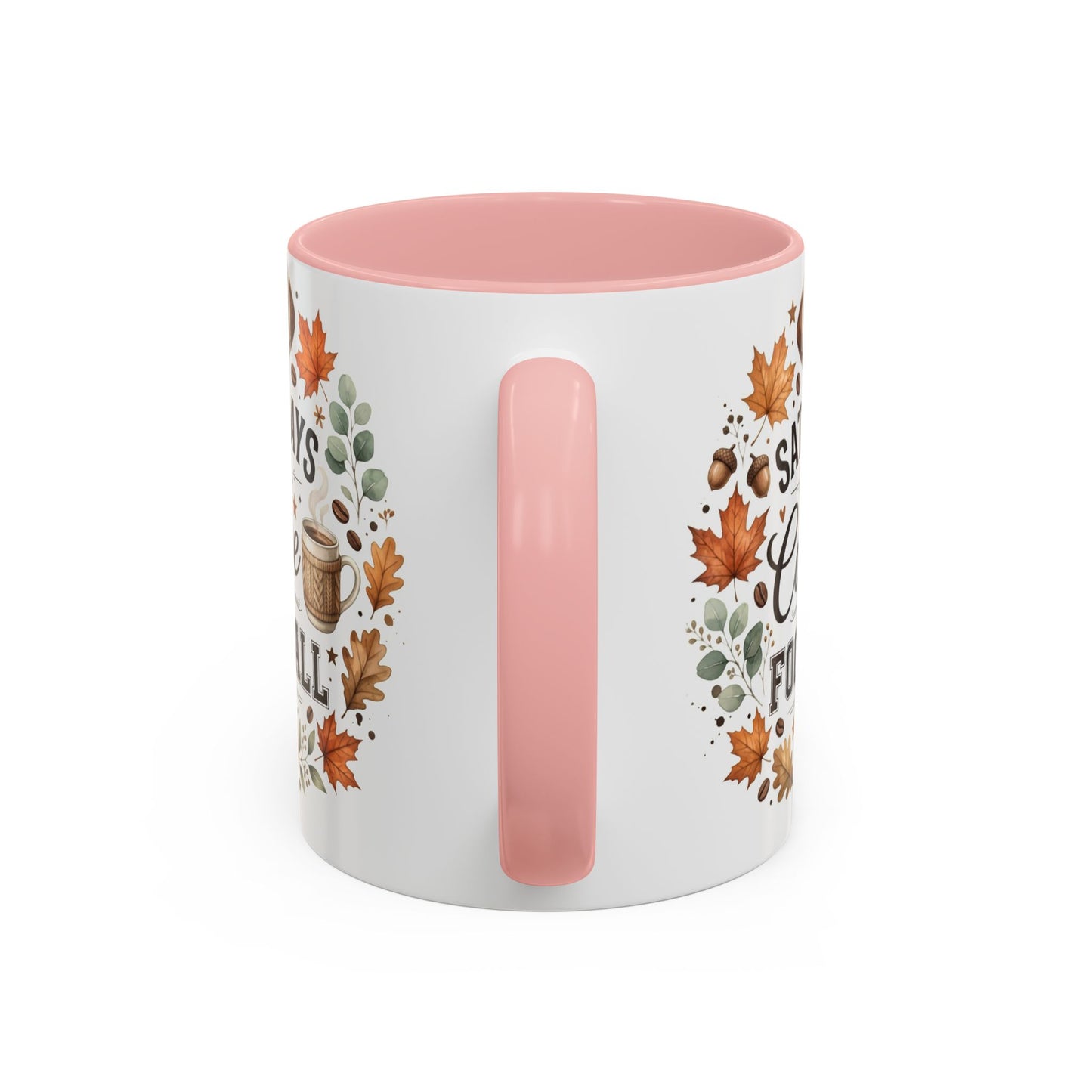 Saturdays Are for Coffee & Football Accent Mug | Fall Coffee Mug | Game Day Ceramic Mug | Football Lover Gift | 11oz & 15oz