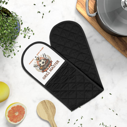 Grill Master Double Oven Mitt | Heat Resistant BBQ Kitchen Oven Glove | Quilted Cooking Pot Holder for Baking & Grilling🔥 Protect Your Hands While You Grill and Bake  Cook with confidence using the...
