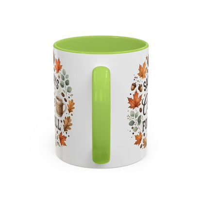Saturdays Are for Coffee & Football Accent Mug | Fall Coffee Mug | Game Day Ceramic Mug | Football Lover Gift | 11oz & 15oz