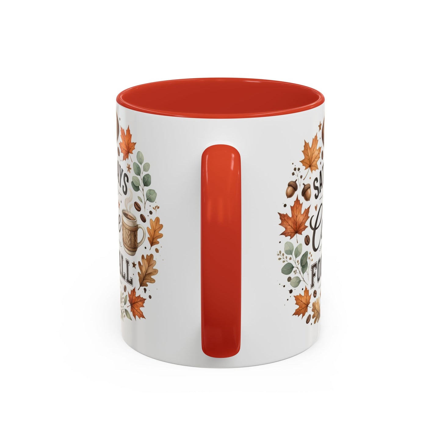 Saturdays Are for Coffee & Football Accent Mug | Fall Coffee Mug | Game Day Ceramic Mug | Football Lover Gift | 11oz & 15oz
