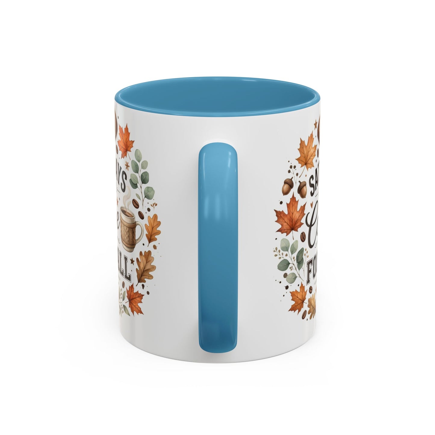 Saturdays Are for Coffee & Football Accent Mug | Fall Coffee Mug | Game Day Ceramic Mug | Football Lover Gift | 11oz & 15oz