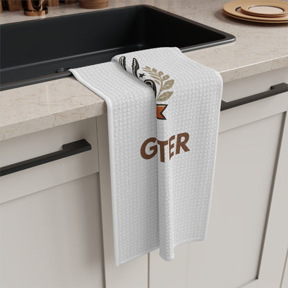 Grill Master Soccer Microfiber Tea Towel | Funny Game Day Kitchen Towel for BBQ Fans | Fast-Drying Dish Towel Gift