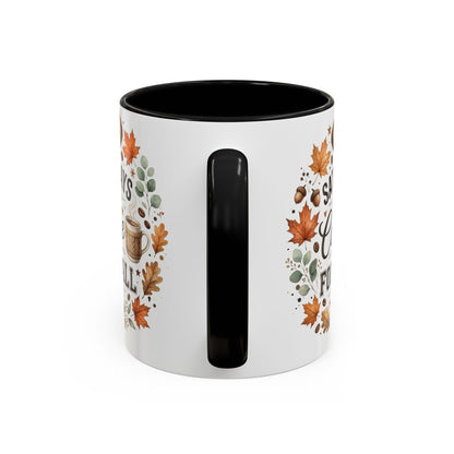 Saturdays Are for Coffee & Football Accent Mug | Fall Coffee Mug | Game Day Ceramic Mug | Football Lover Gift | 11oz & 15oz