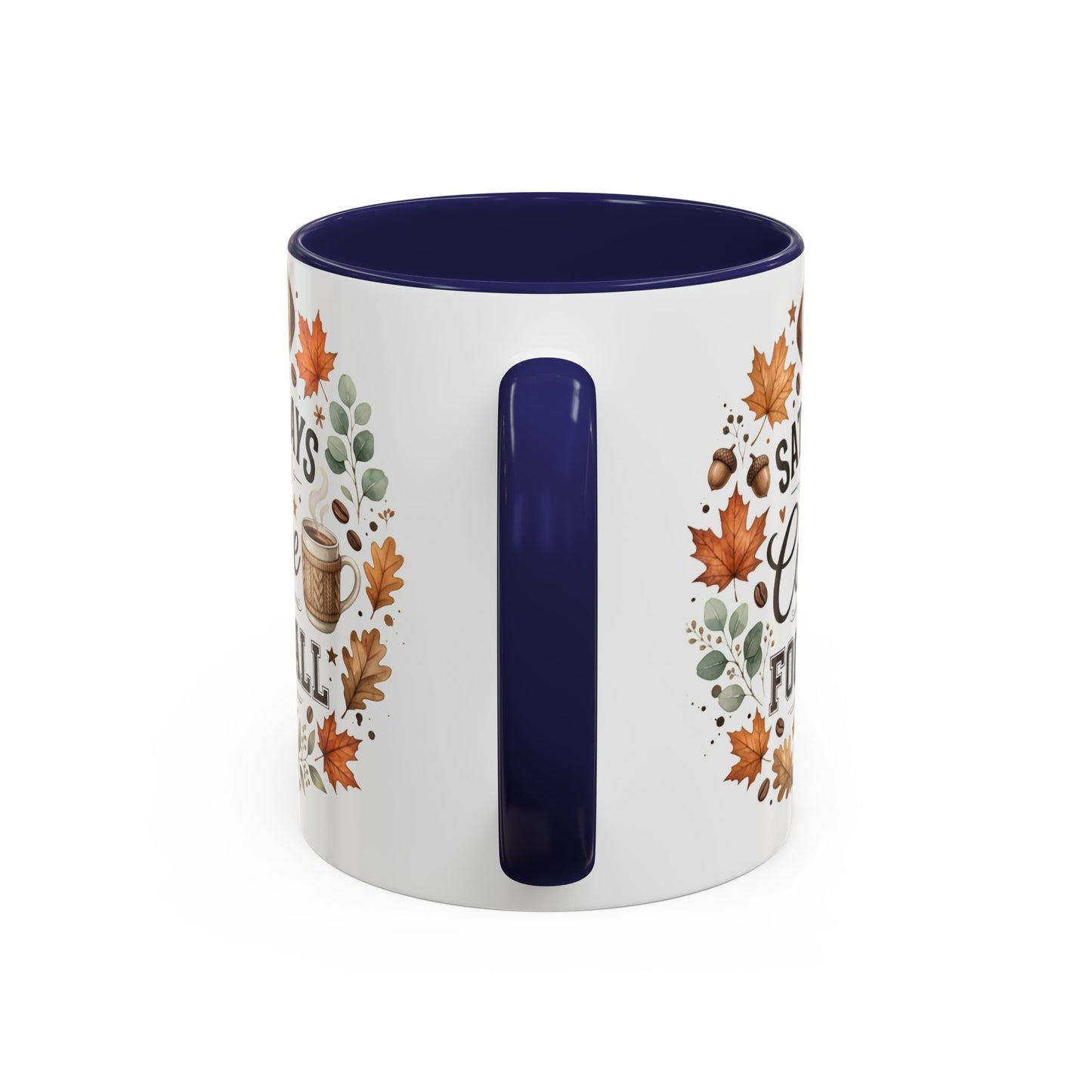 Saturdays Are for Coffee & Football Accent Mug | Fall Coffee Mug | Game Day Ceramic Mug | Football Lover Gift | 11oz & 15oz