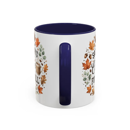 Saturdays Are for Coffee & Football Accent Mug | Fall Coffee Mug | Game Day Ceramic Mug | Football Lover Gift | 11oz & 15oz