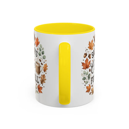 Saturdays Are for Coffee & Football Accent Mug | Fall Coffee Mug | Game Day Ceramic Mug | Football Lover Gift | 11oz & 15oz