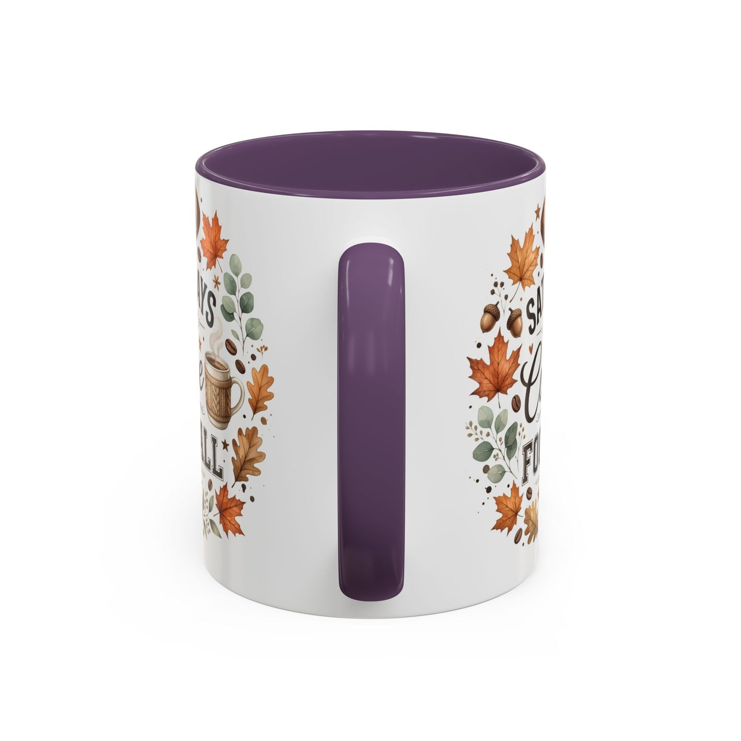 Saturdays Are for Coffee & Football Accent Mug | Fall Coffee Mug | Game Day Ceramic Mug | Football Lover Gift | 11oz & 15oz