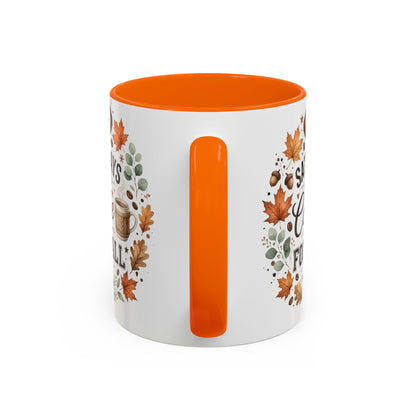 Saturdays Are for Coffee & Football Accent Mug | Fall Coffee Mug | Game Day Ceramic Mug | Football Lover Gift | 11oz & 15oz