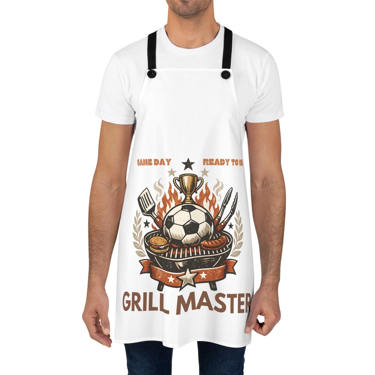 Game Day Grill Master Apron — Soccer Crest BBQ Apron