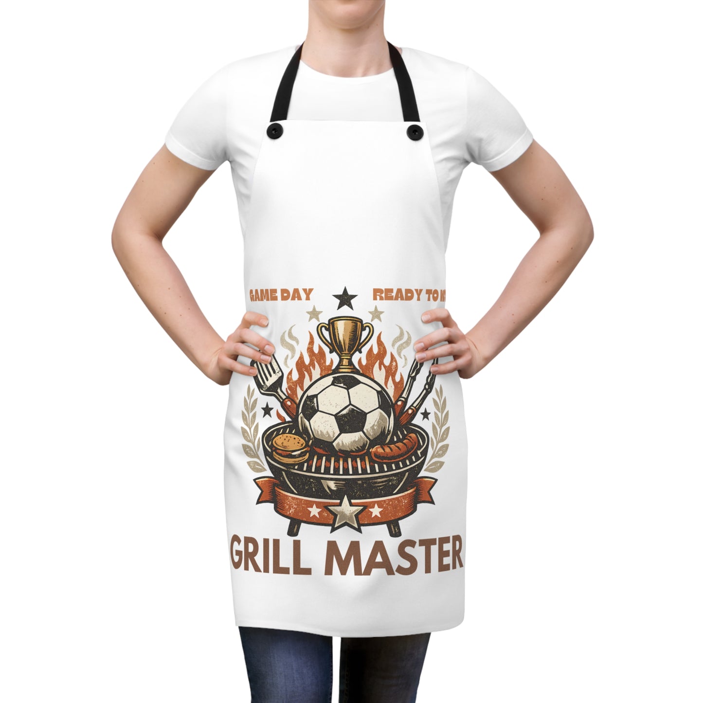 Game Day Grill Master Apron — Soccer Crest BBQ Apron