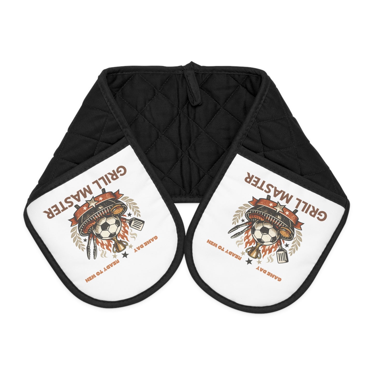 Grill Master Double Oven Mitt | Heat Resistant BBQ Kitchen Oven Glove | Quilted Cooking Pot Holder for Baking & Grilling🔥 Protect Your Hands While You Grill and Bake  Cook with confidence using the...